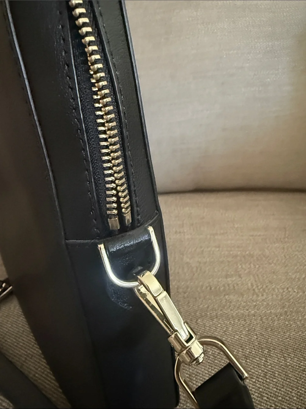 Kate Spade Adel Black Leather Laptop Bag Crossbody – Excellent Condition